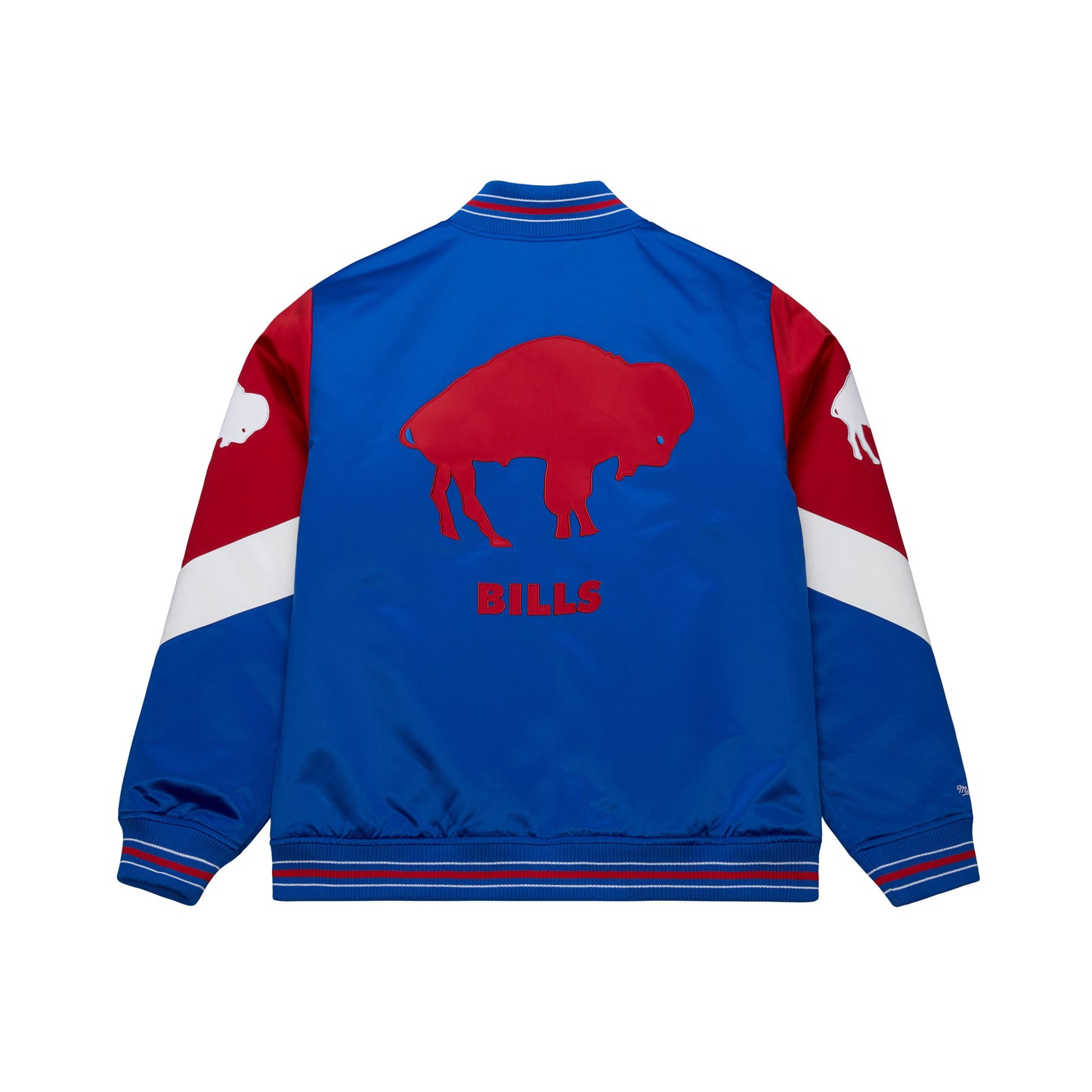 Buffalos Bills Mitchell & Ness Heavyweight Throw It Back Satin Jacket