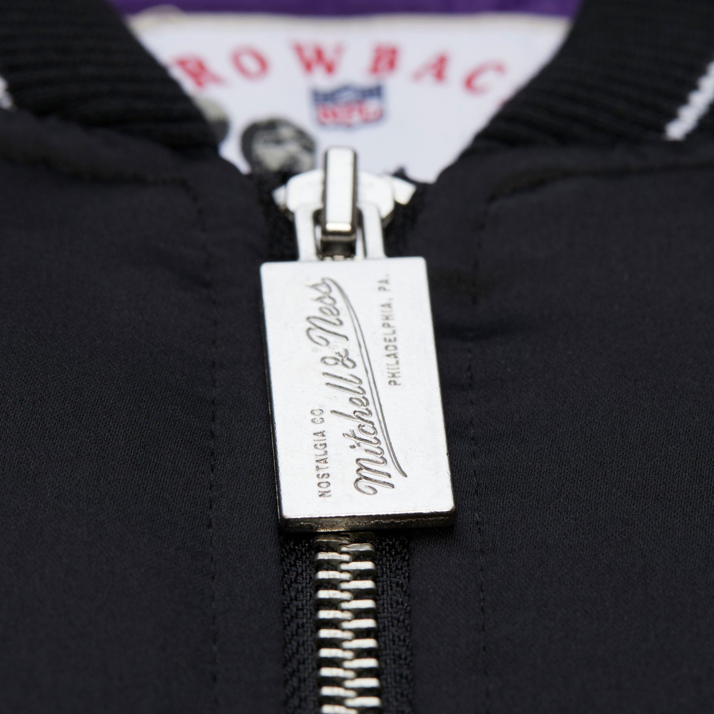 Baltimore Ravens Mitchell & Ness Heavyweight Throw It Back Satin Jacket - Black