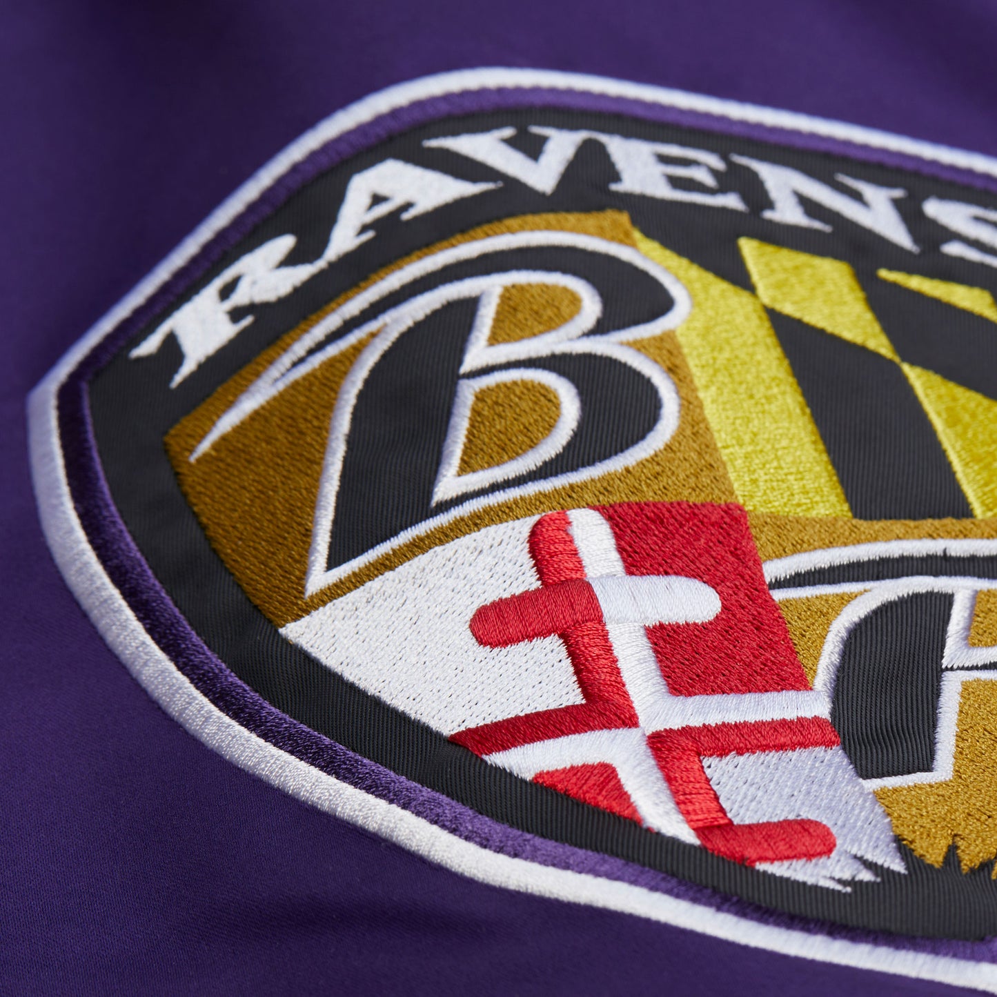 Baltimore Ravens Mitchell & Ness Heavyweight Throw It Back Satin Jacket - Black