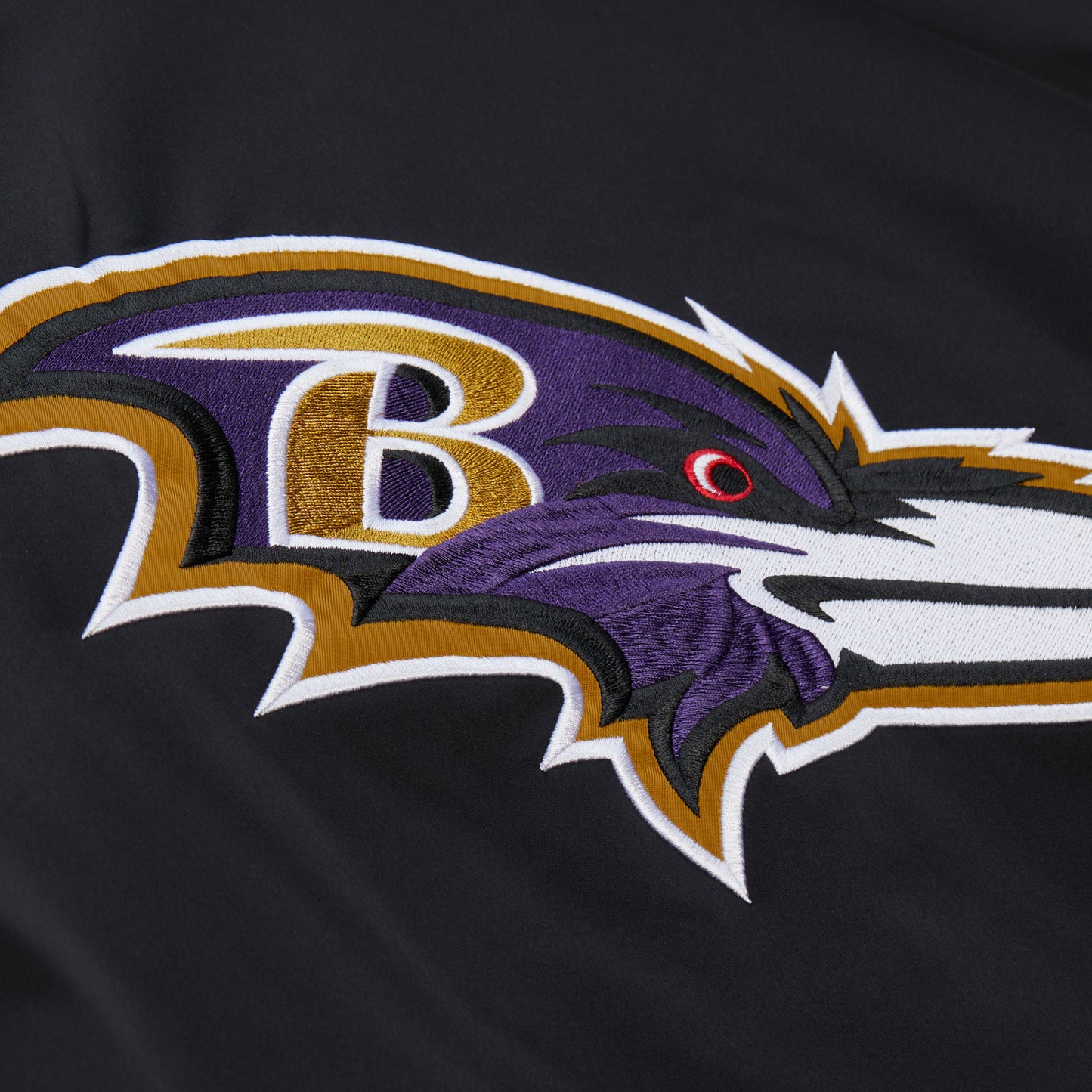Baltimore Ravens Mitchell & Ness Heavyweight Throw It Back Satin Jacket - Black