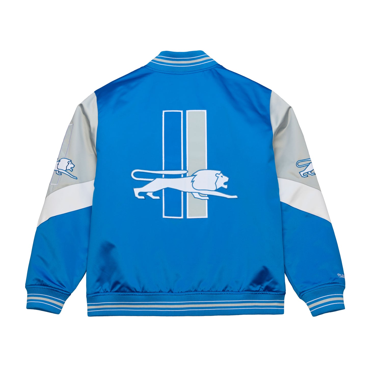 Detroit Lions Mitchell & Ness Heavyweight Throw It Back Satin Jacket