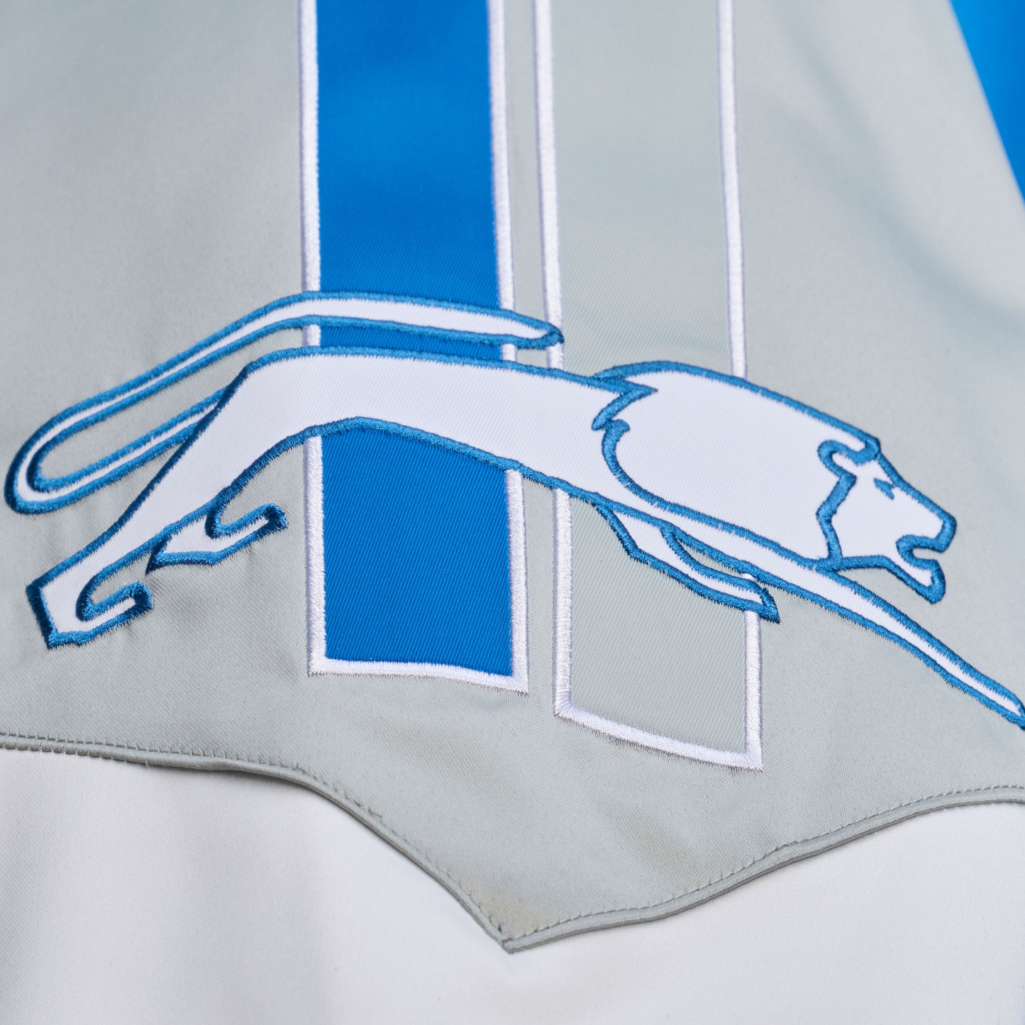 Detroit Lions Mitchell & Ness Heavyweight Throw It Back Satin Jacket
