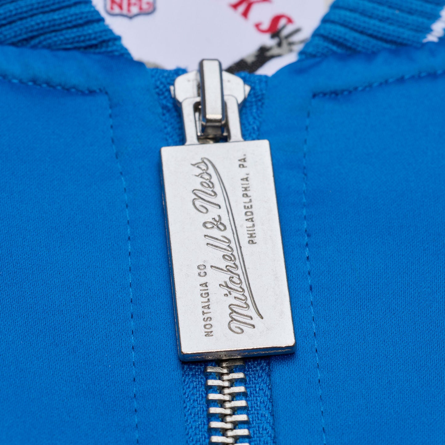 Detroit Lions Mitchell & Ness Heavyweight Throw It Back Satin Jacket