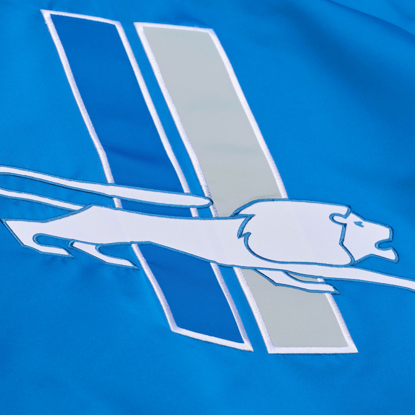 Detroit Lions Mitchell & Ness Heavyweight Throw It Back Satin Jacket
