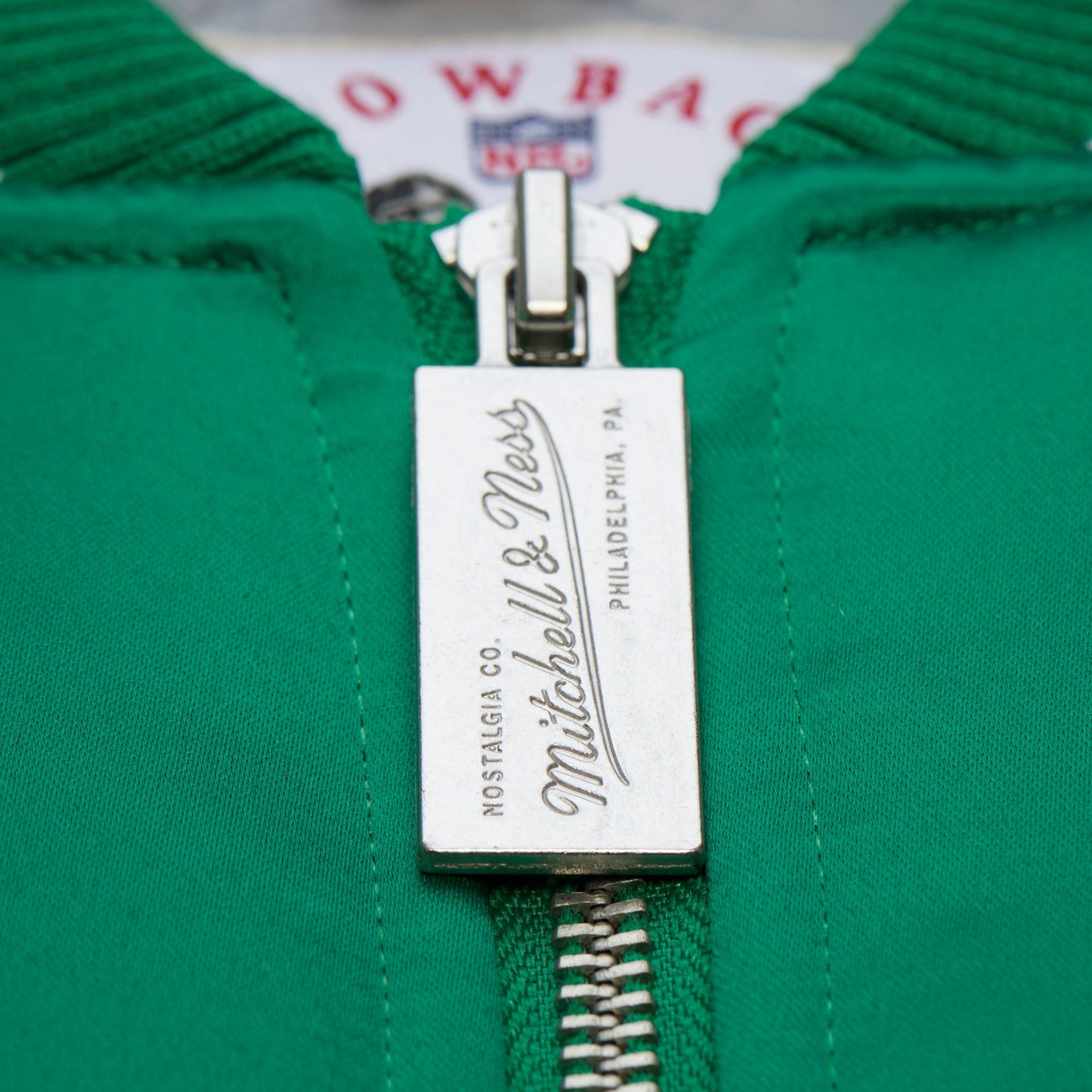 Philadelphia Eagles Mitchell & Ness Heavyweight Throw It Back Satin Jacket