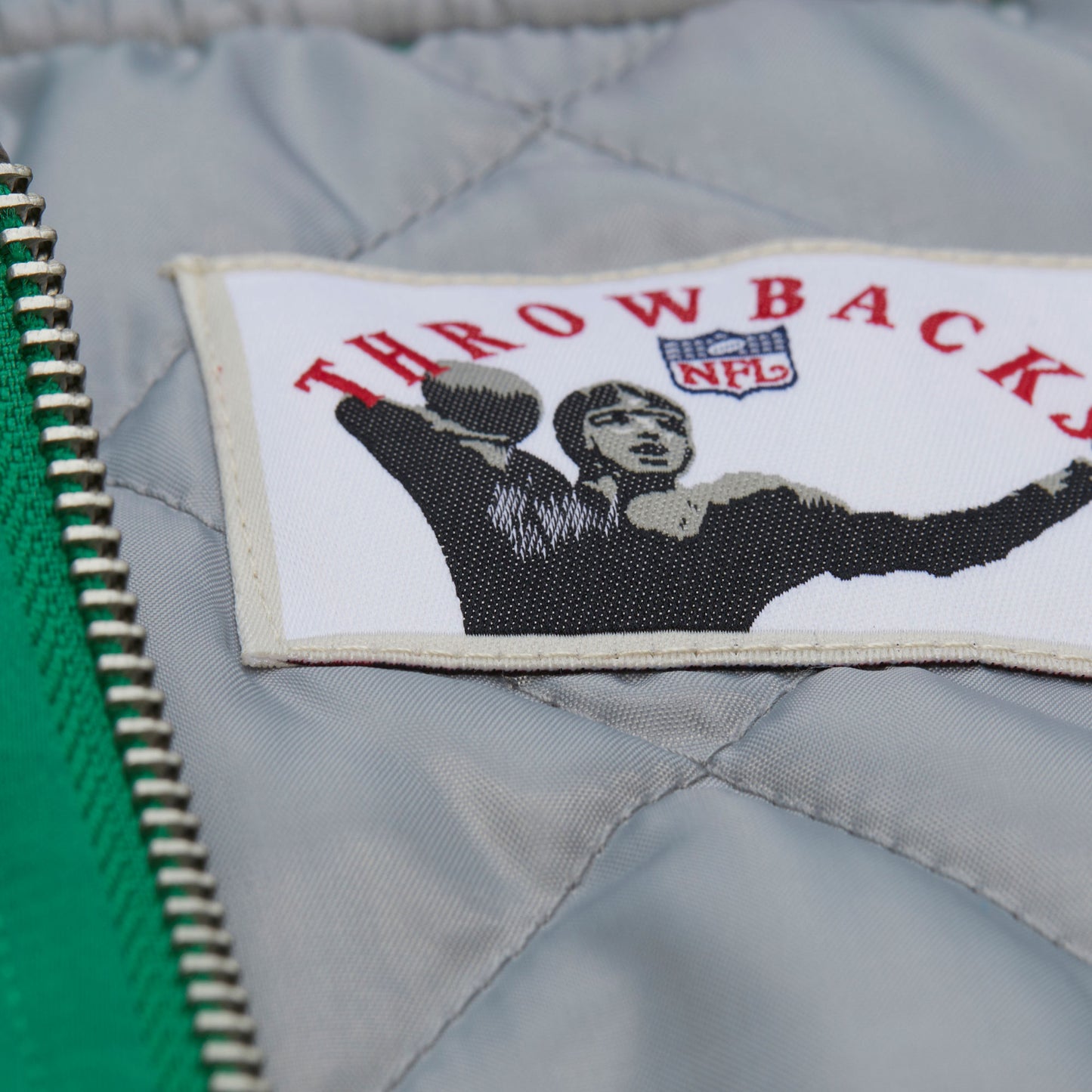 Philadelphia Eagles Mitchell & Ness Heavyweight Throw It Back Satin Jacket