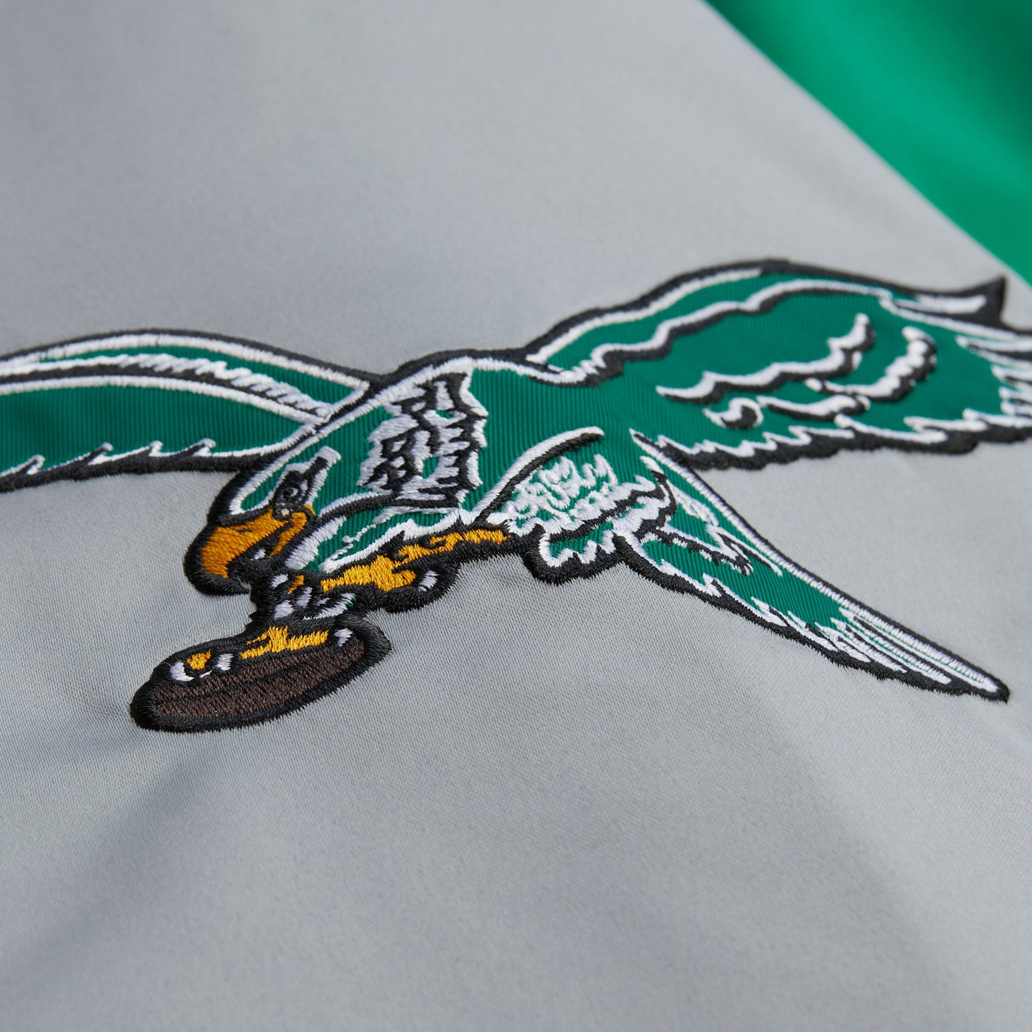 Philadelphia Eagles Mitchell & Ness Heavyweight Throw It Back Satin Jacket