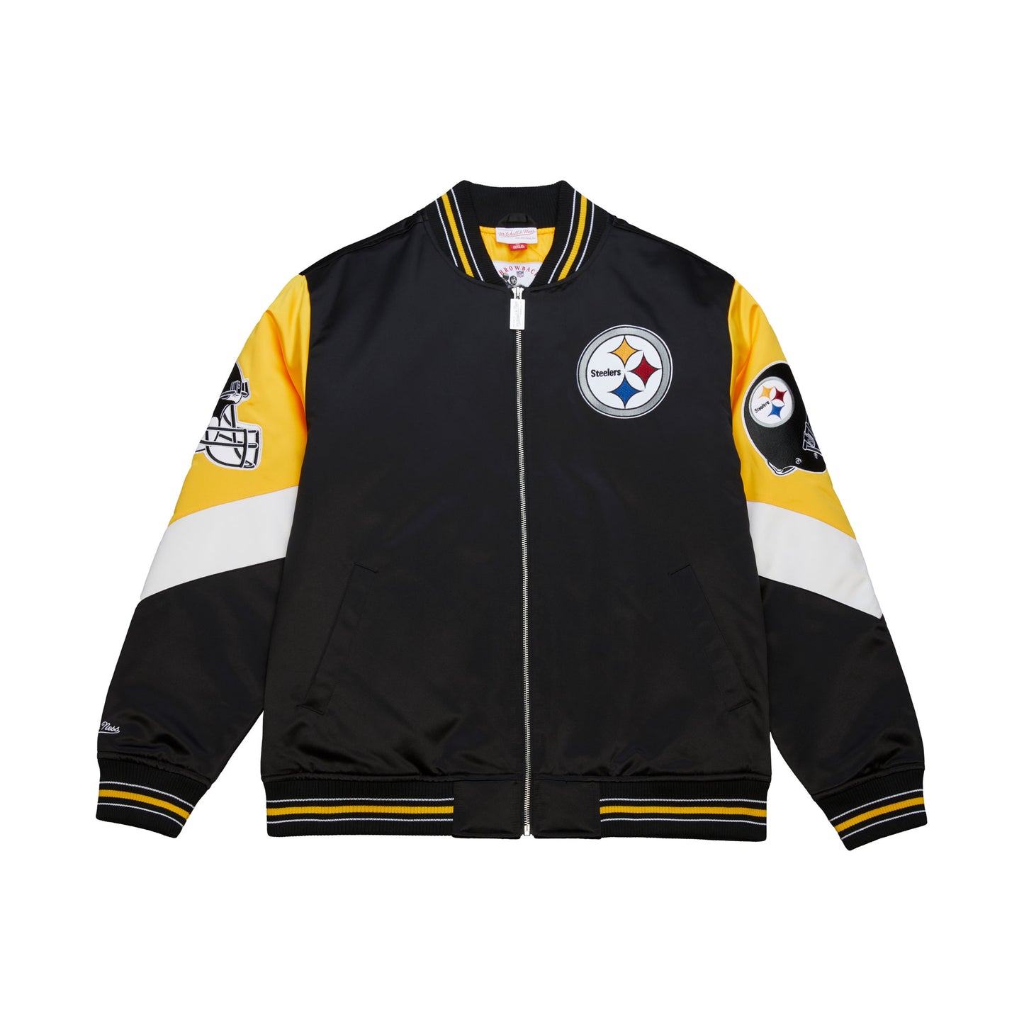 Pittsburgh Steelers Mitchell & Ness Heavyweight Throw It Back Satin Jacket