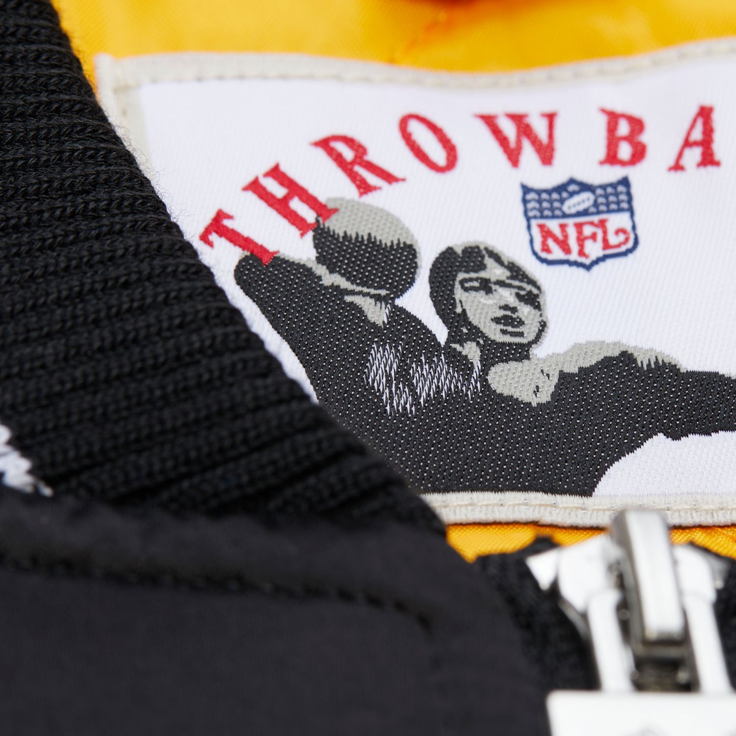 Pittsburgh Steelers Mitchell & Ness Heavyweight Throw It Back Satin Jacket