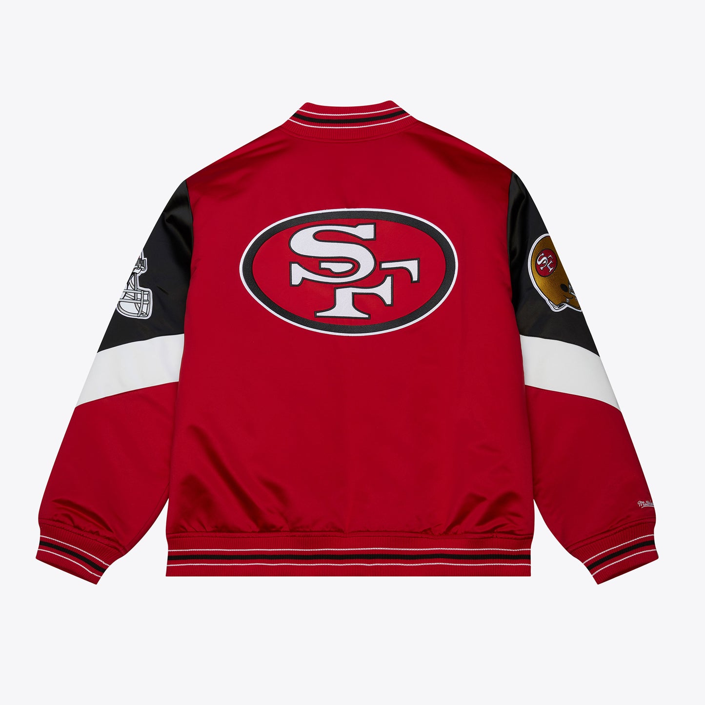 San Francisco 49ers Mitchell & Ness Heavyweight Throw It Back Satin Jacket