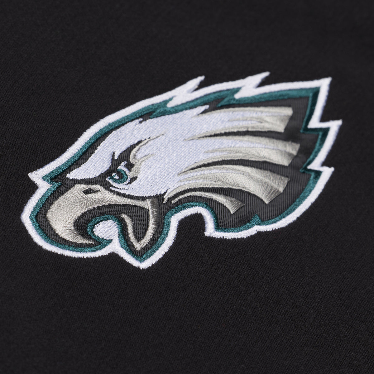 Philadelphia Eagles Mitchell & Ness Triple Check Courtside Fleece Button Up Jacket