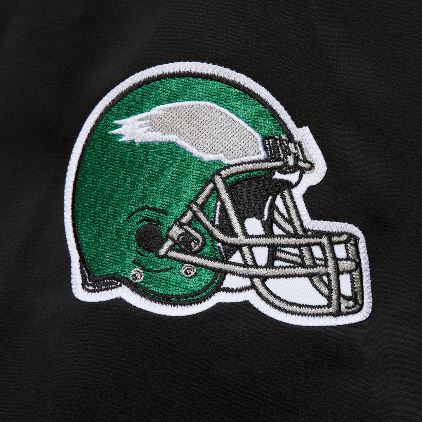 Philadelphia Eagles Mitchell & Ness Black Heritage Ligthweight Satin Jacket