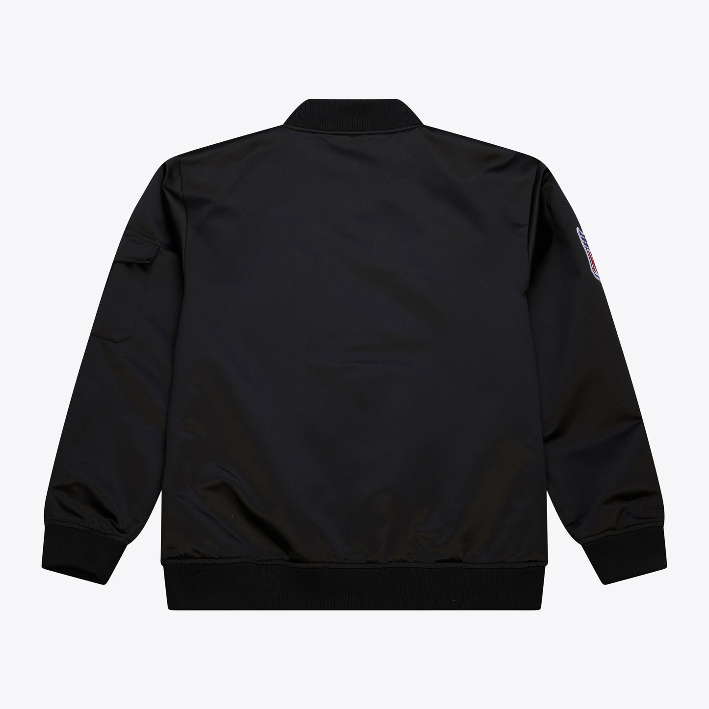 Baltimore Ravens Mitchell & Ness Team Leader Full Zip Vintage Satin Bomber Jacket
