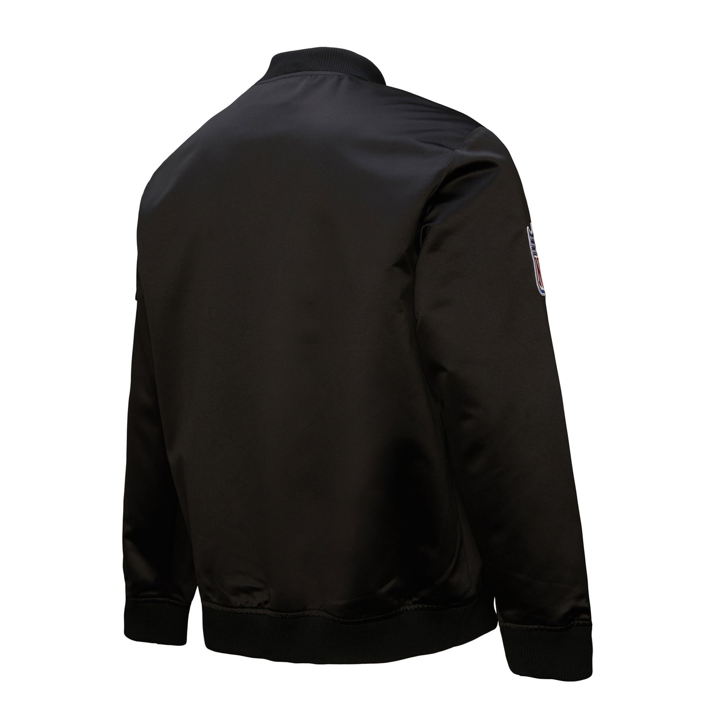 Baltimore Ravens Mitchell & Ness Team Leader Full Zip Vintage Satin Bomber Jacket
