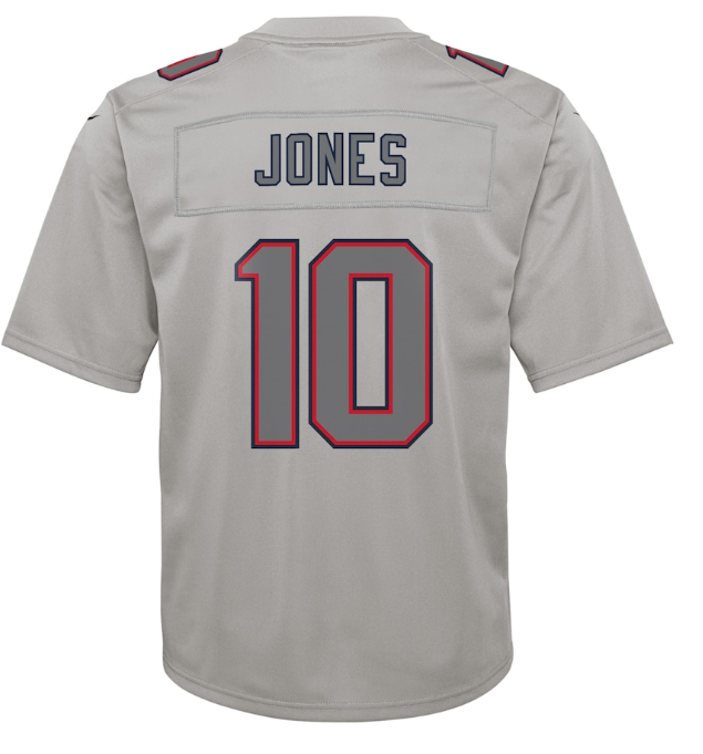 New England Patriots # 11 Mac Jones Youth Atmosphere Jersey - Gray