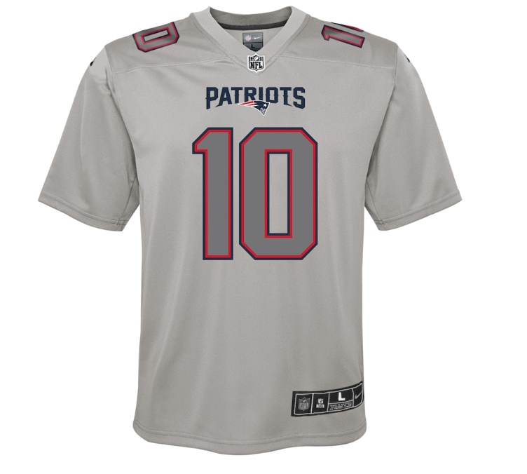 New England Patriots # 11 Mac Jones Youth Atmosphere Jersey - Gray