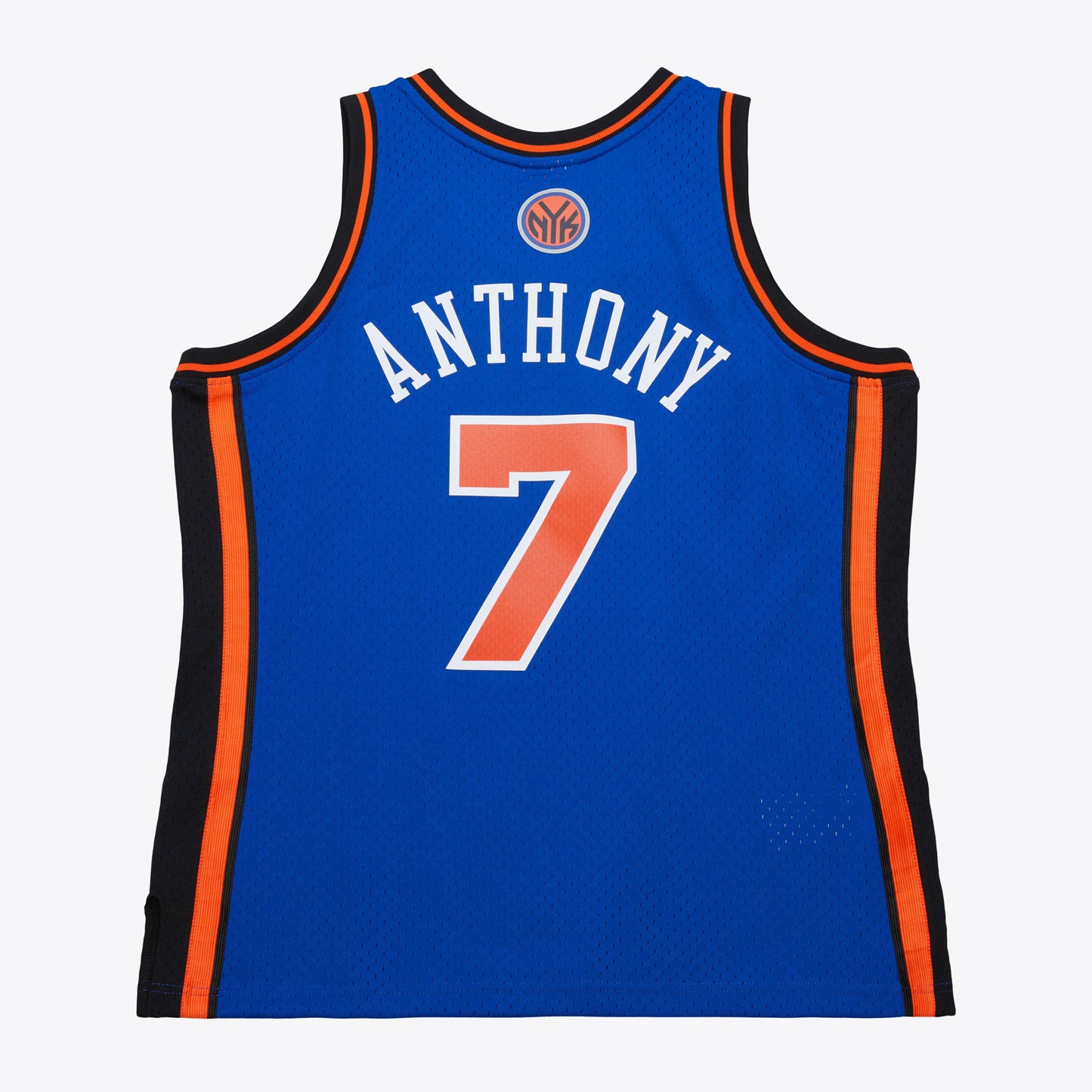 New York Knicks Mitchell & Ness #7 Carmelo Anthony Blue 2010 Hardwood Classics Swingman Jersey