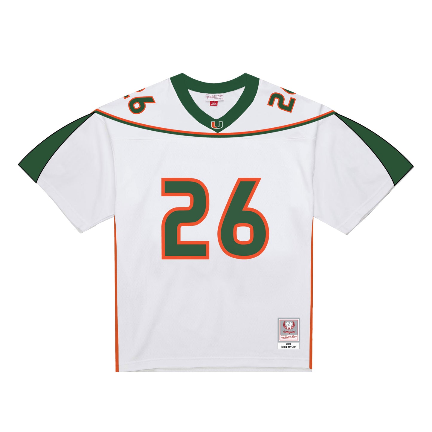 Miami Hurricanes Mitchell & Ness #26 Sean Taylor 2001 Legacy Throwback Jersey-White