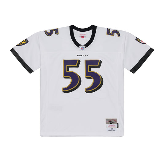 Baltimore Ravens Mitchell & Ness # 55 Terrell Suggs White Legacy Jersey