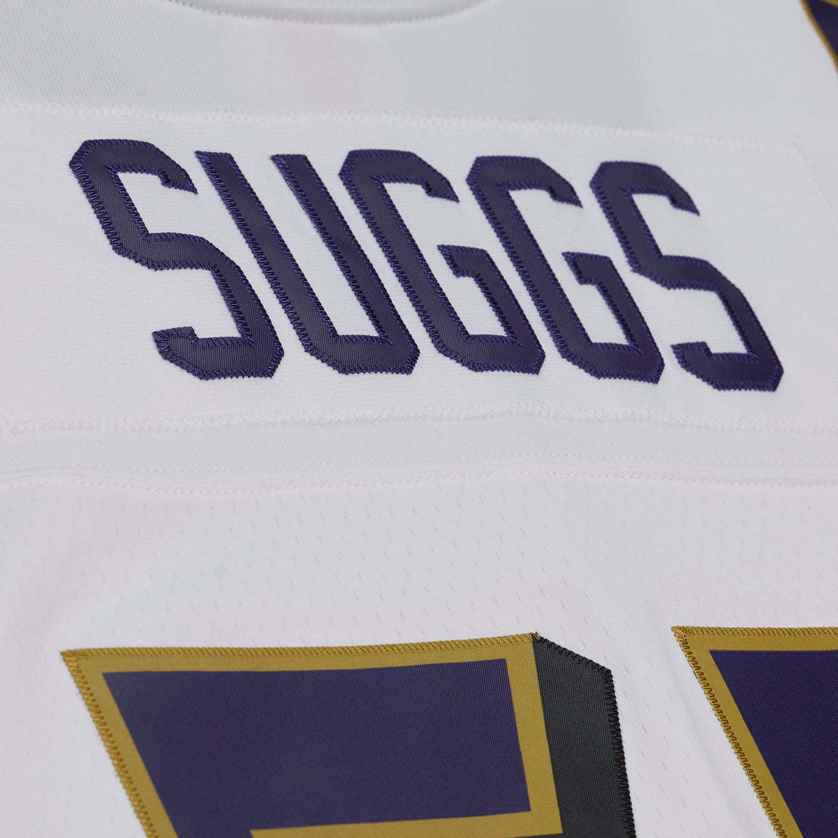 Baltimore Ravens Mitchell & Ness # 55 Terrell Suggs White Legacy Jersey