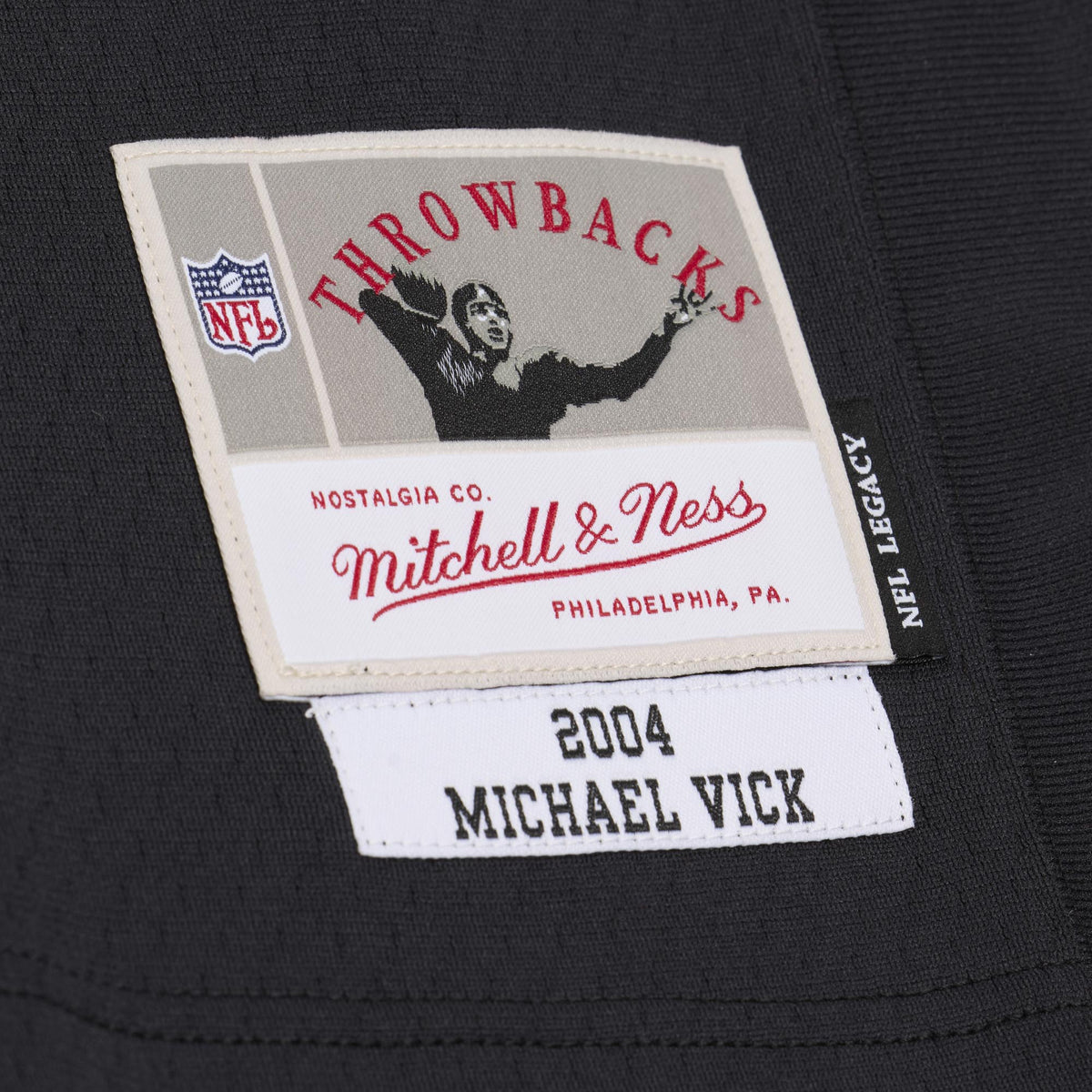 Atanta Falcons Mitchell & Ness #7 Michael Vick 2004 Legacy Jersey- Black