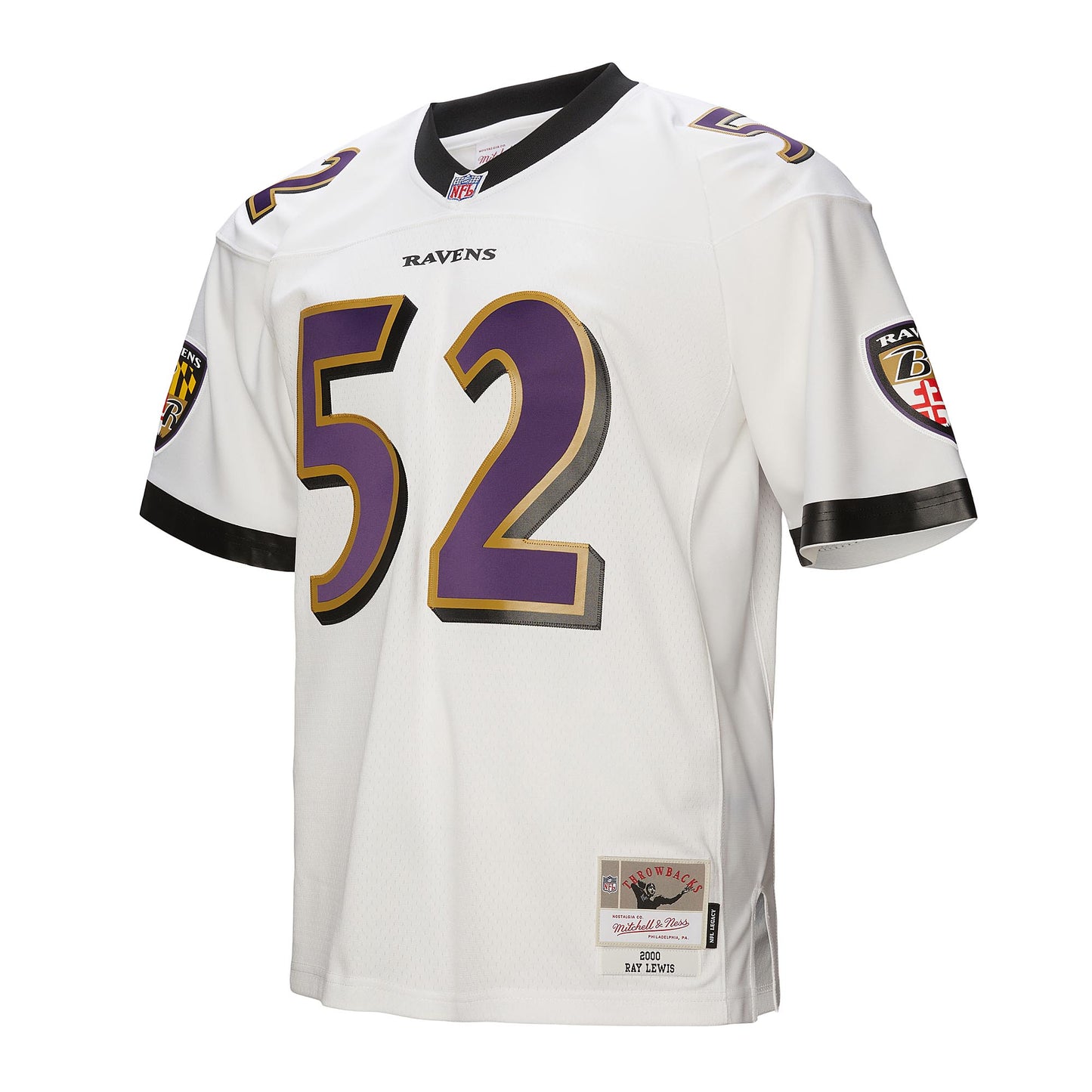 Baltimore Ravens Mitchell & Ness # 52 Ray Lewis White Legacy Jersey