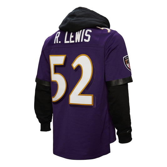 Baltimore Ravens Mitchell & Ness #52 Ray Lewis Jersey Hoodie