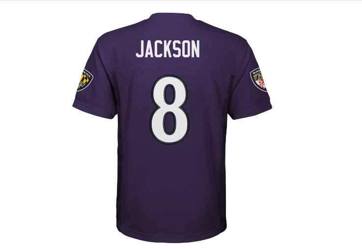Baltimore Ravens Outerstuff #8 Lamar Jackson Youth Mid Tier New Orchid Jersey