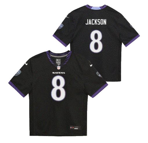Baltimore Ravens Nike #8 Lamar Jackson Toddler Game Jersey-Darkness Black