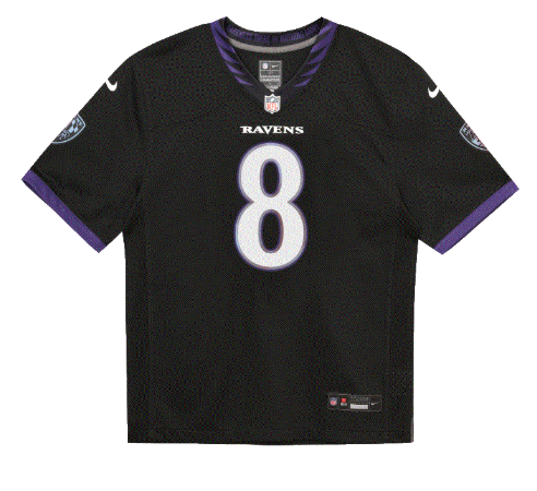 Baltimore Ravens Nike #8 Lamar Jackson Toddler Game Jersey-Darkness Black