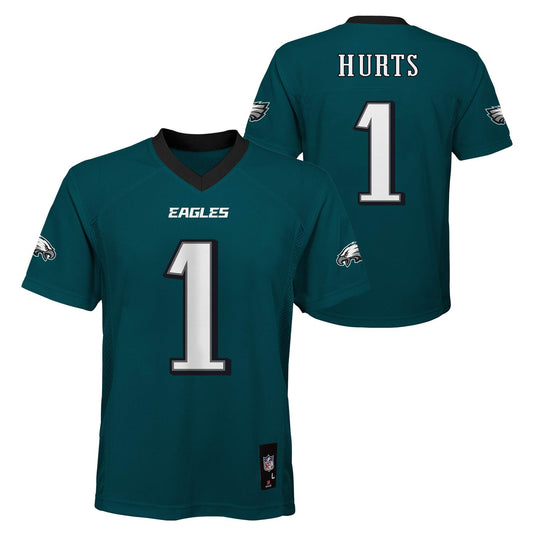 Philadelphia Eagles Outerstuff #1 Jalen Hurts Youth Mid Tier Green Jersey