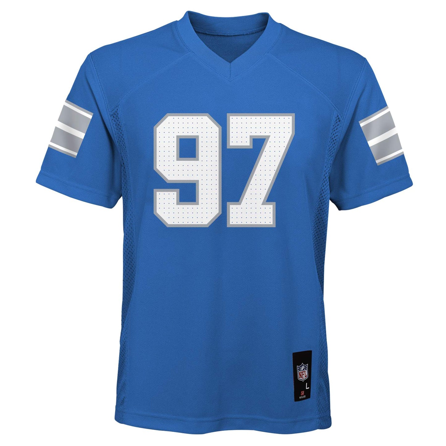 Detroit Lions Outerstuff #97 Aidan Hutchinson Youth Mid Tier Blue Jersey
