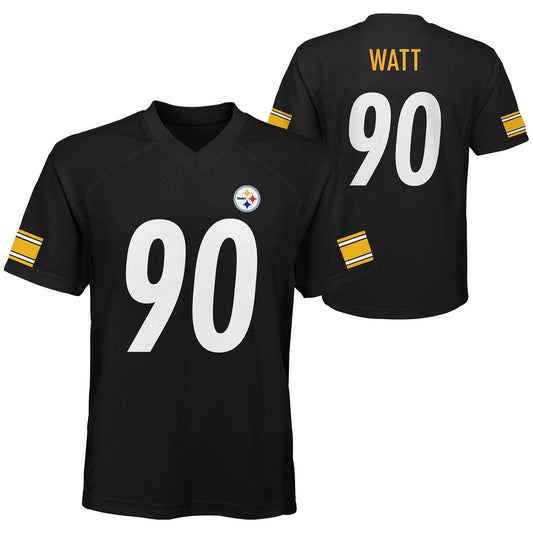 Pittsburgh Steelers Outerstuff #90 T.J Watt Youth Mid Tier Black Jersey