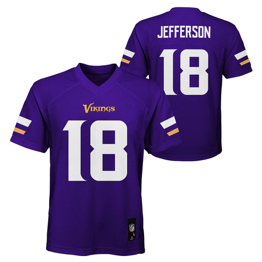 Minnesota Vikings Outerstuff #18 Justin Jefferson Youth Mid Tier Purple Jersey