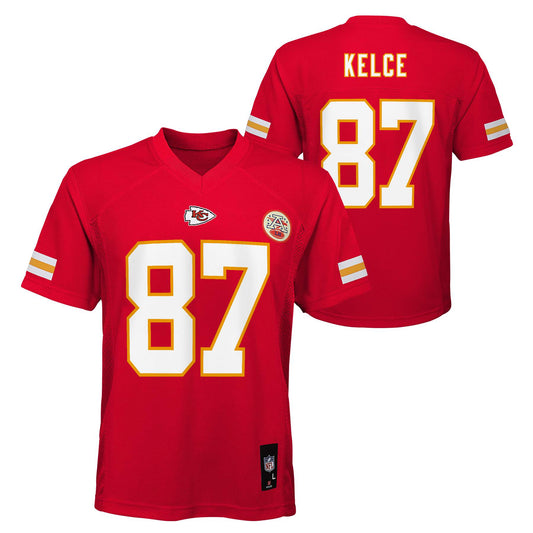 Kansas City Chiefs Outerstuff #87 Travis Kelce Youth Mid Tier Red Jersey