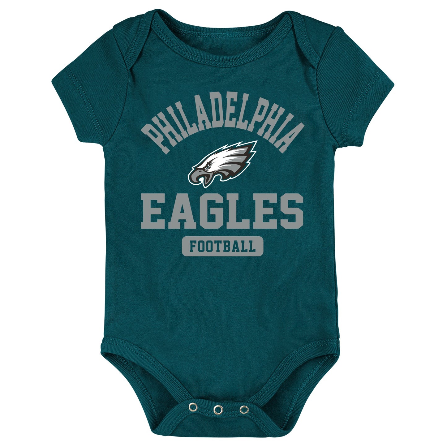 Philadelphia Eagles Infant 3 Bodysuit/Creeper Set - Green/Black/Gray