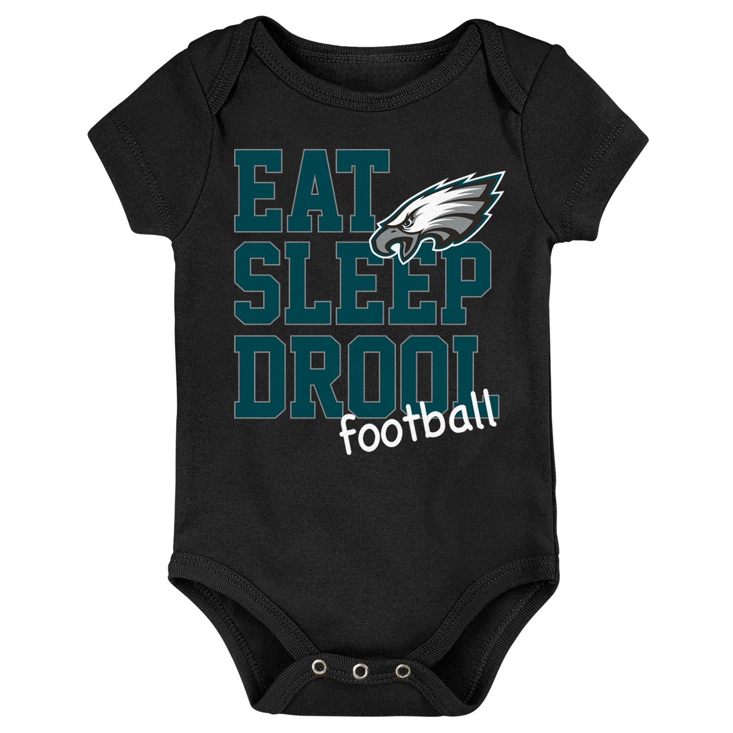 Philadelphia Eagles Infant 3 Bodysuit/Creeper Set - Green/Black/Gray