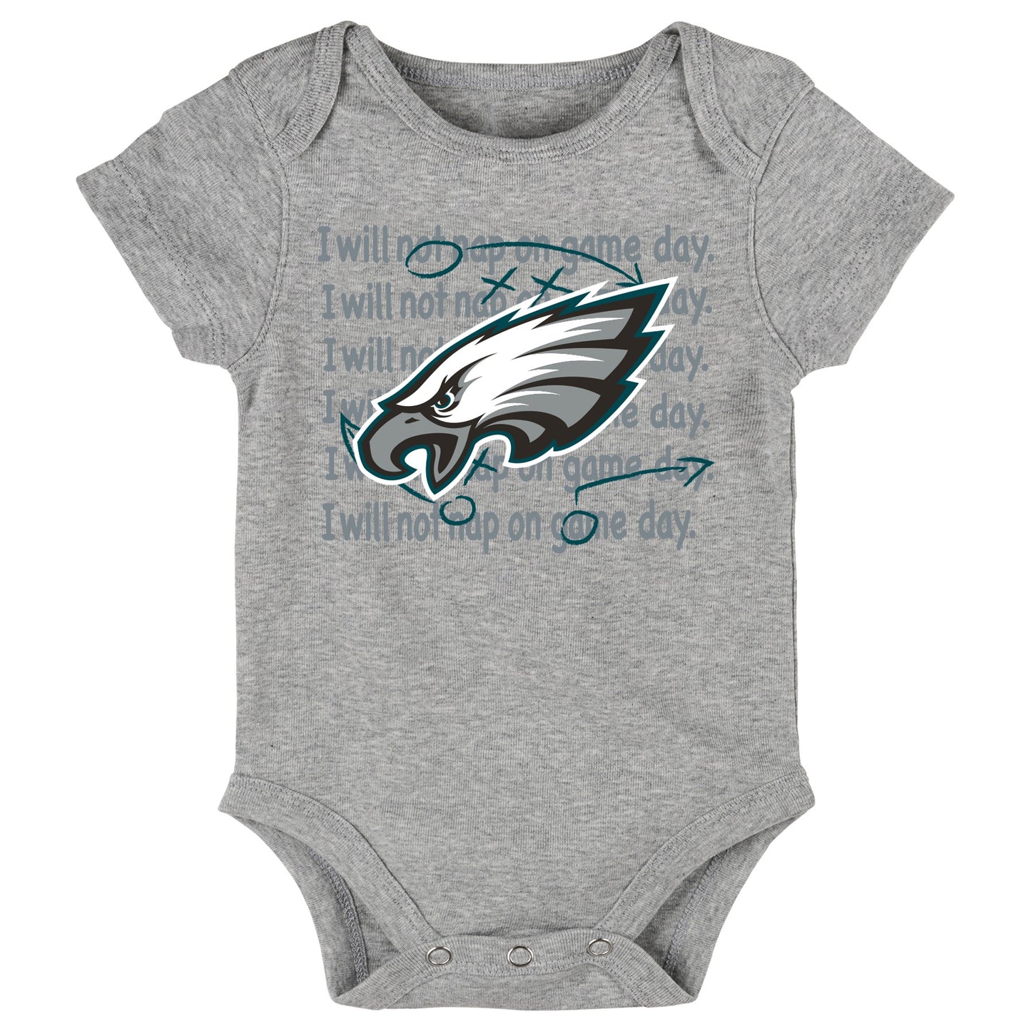 Philadelphia Eagles Infant 3 Bodysuit/Creeper Set - Green/Black/Gray