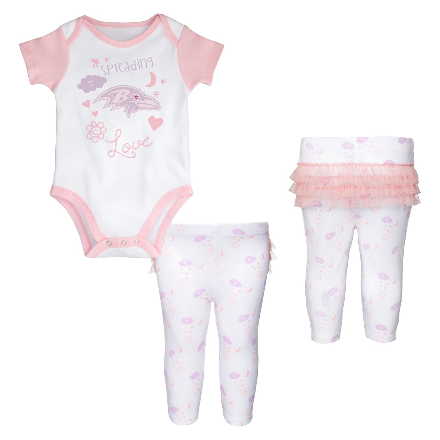 Baltimore Ravens Outerstuff Spreading Love Creeper Pants Set