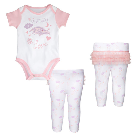 Baltimore Ravens Outerstuff Spreading Love Creeper Pants Set