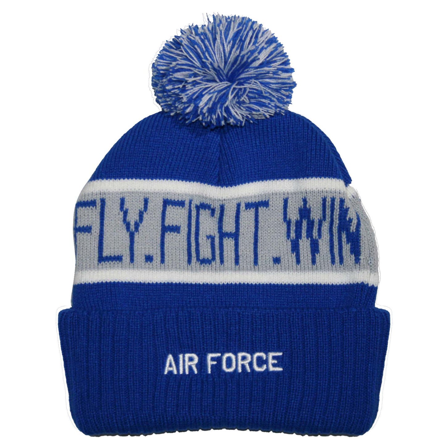 Air Force Franchise Club Warrior Knit Hat - Blue w/ Pom Pom