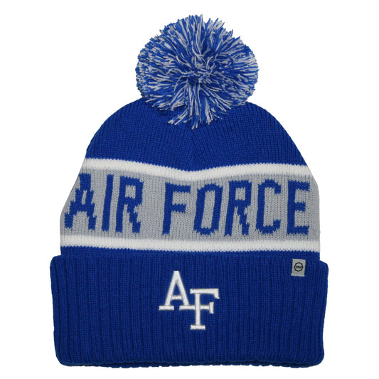 Air Force Franchise Club Warrior Knit Hat - Blue w/ Pom Pom