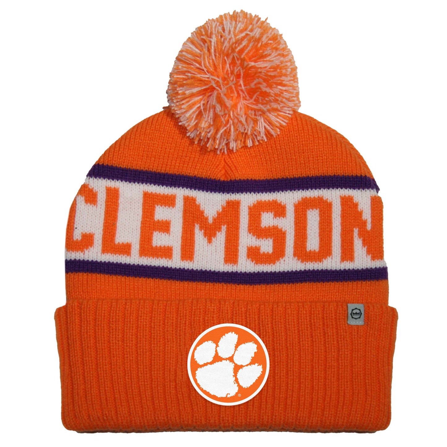 Clemson Tigers Franchise Club Warrior Knit Hat - Orange w/ Pom Pom