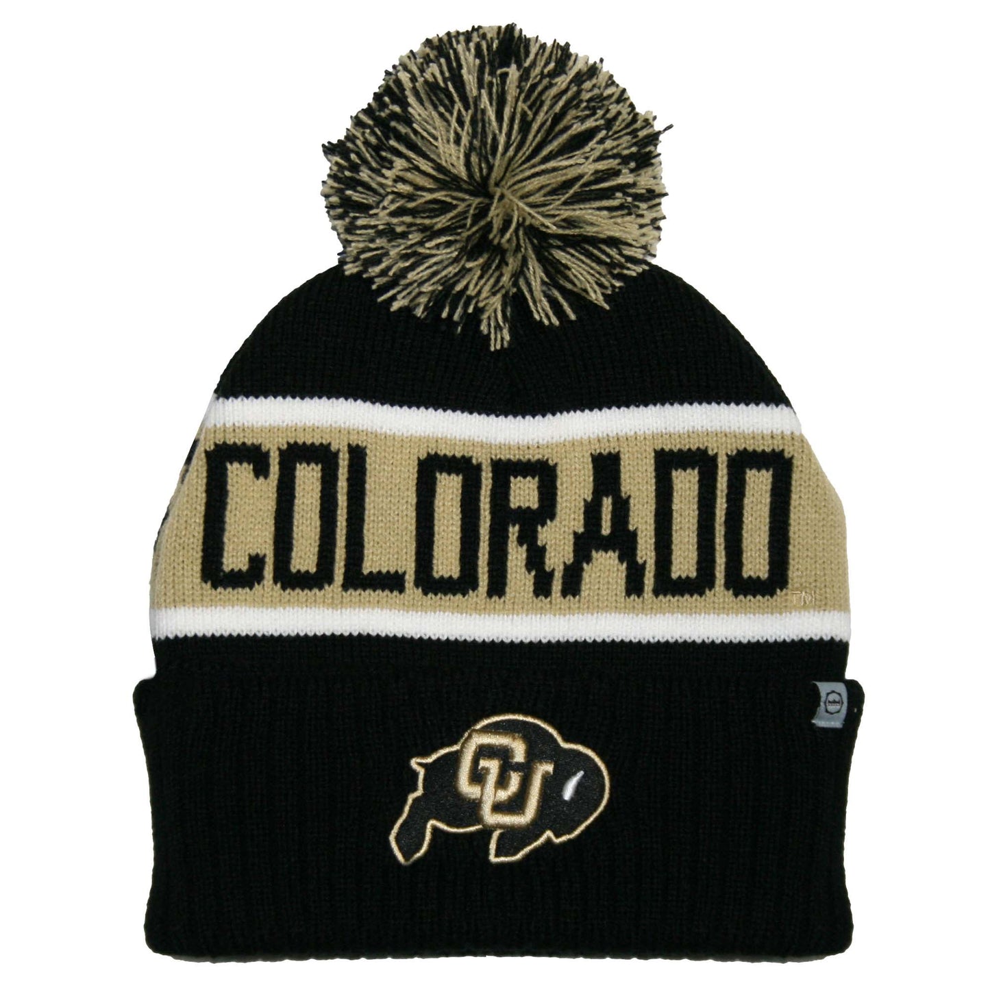 Colorado Buffaloes Franchise Club Warrior Knit Hat - Black w/ Pom Pom