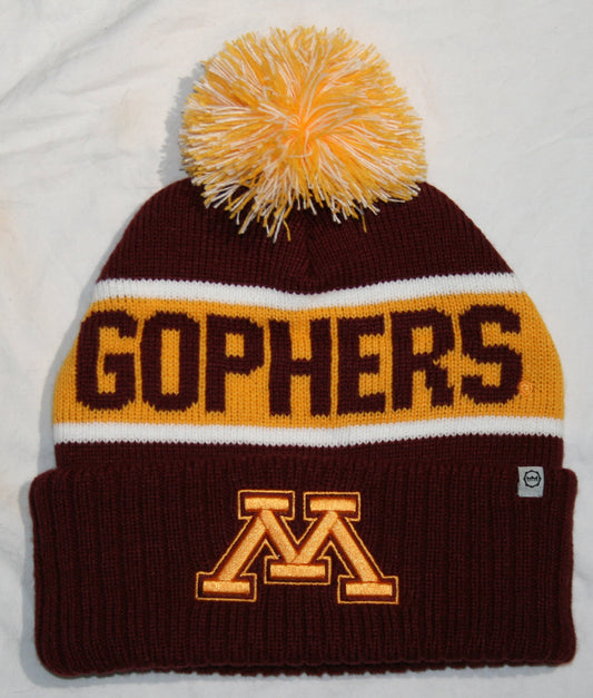 Minnesota Golden Gophers Franchise Club Warrior Knit Hat - Burgandy w/ Pom Pom