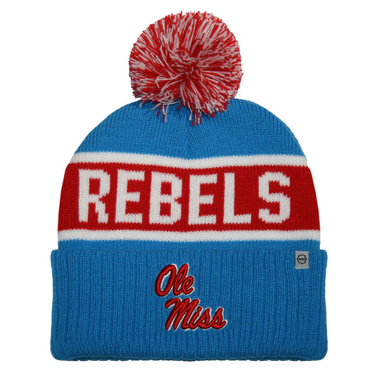 Ole Miss Rebels Franchise Club Warrior Knit Hat - Blue w/ Pom Pom
