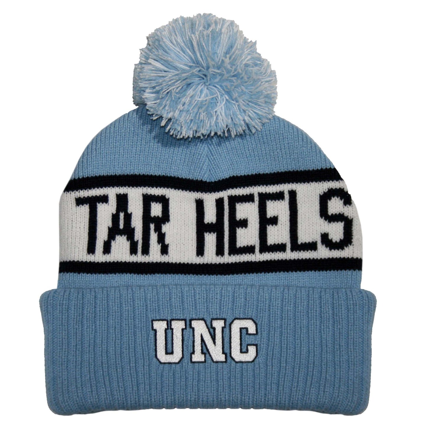 North Carolina Tar Heels Franchise Club Warrior Knit Hat - Blue w/ Pom Pom