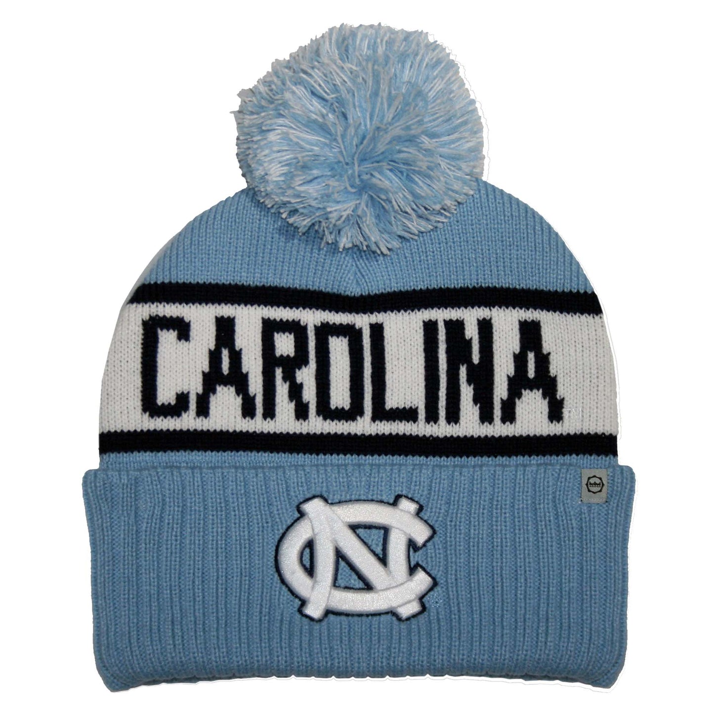North Carolina Tar Heels Franchise Club Warrior Knit Hat - Blue w/ Pom Pom