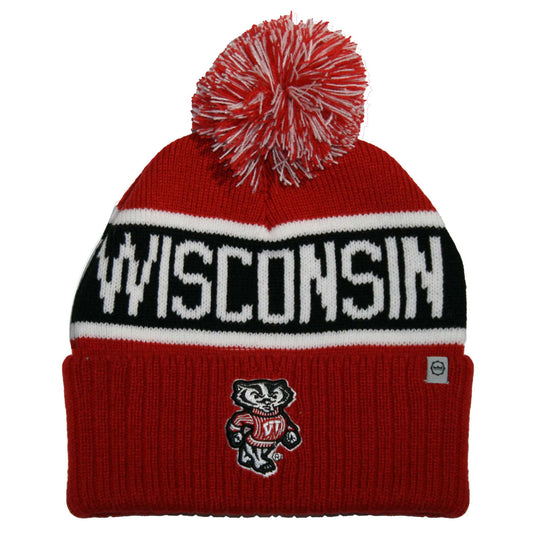 Wisconsin Badgers Franchise Club Warrior Knit Hat - Red w/ Pom Pom