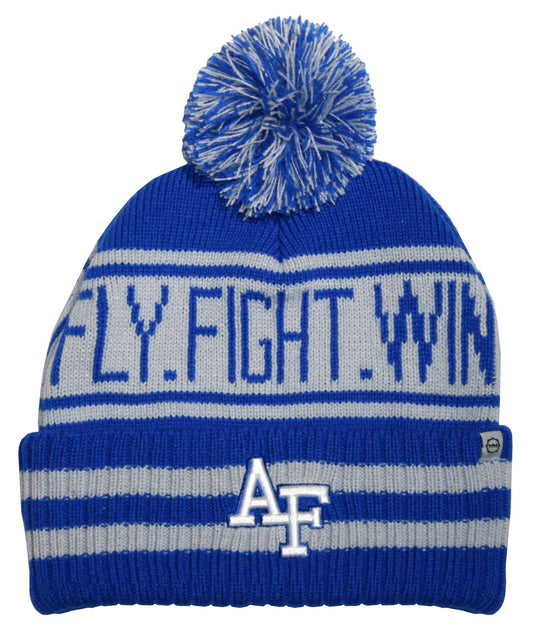 Air Force Falcons Franchise Club Rally Cry Knit Hat - Blue w/ Pom Pom